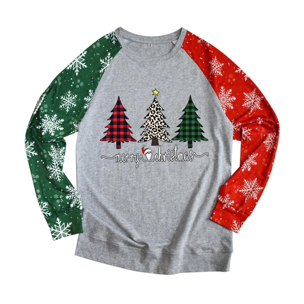 Adia Gray Merry Christmas Tree Shirt